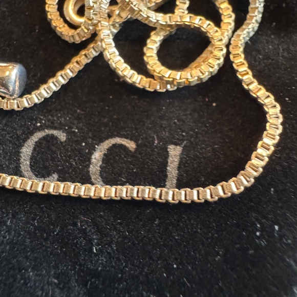 Authentic Gucci Sterling Silver Bamboo Cross Necklace-Like new-bag & box - Picture 5 of 7